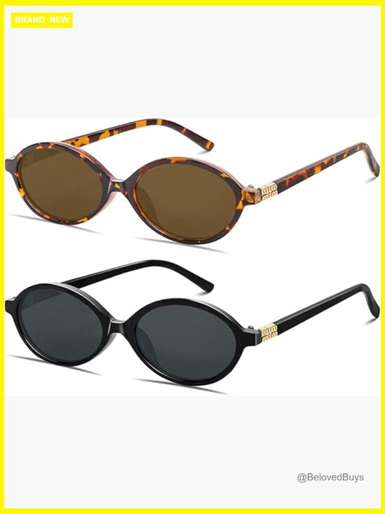 Retro Oval Sunglasses 90s Narrow Fit Small UV Protection Trendy main image 7